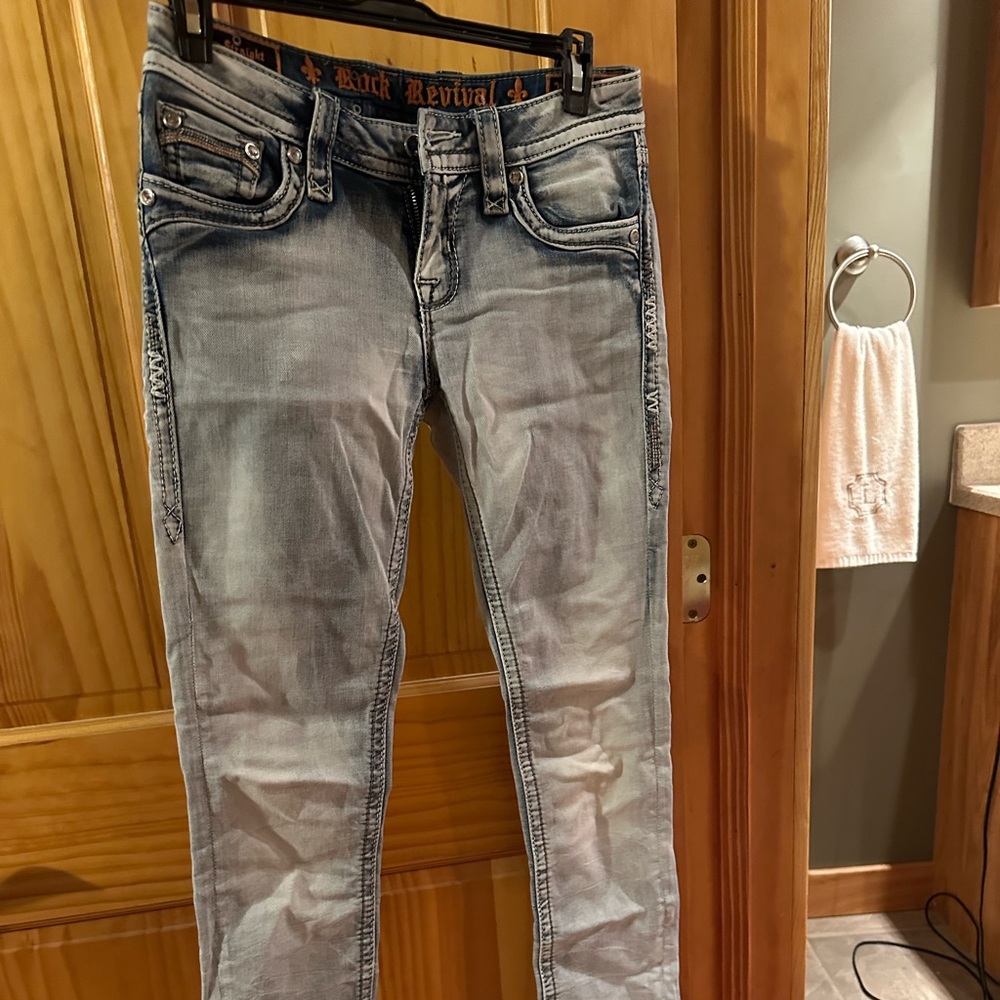 Rock Revival Women's Faded Blue Skinny Jeans